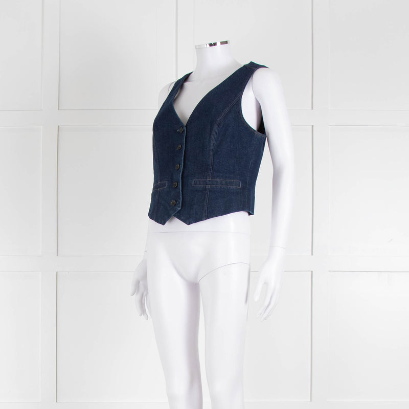 Paige Blue Denim Waistcoat