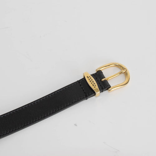 Isabel Marant Zadd Leather Belt with Gold