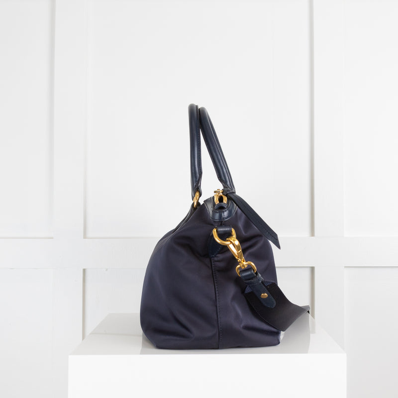 Prada Navy Blue Nylon Tote