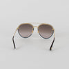 Gucci Gold Blue Glitter Trim Aviator Sunglasses