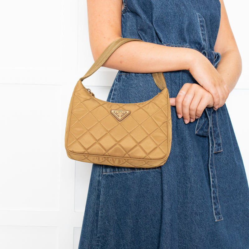 Prada Tabacco Re-Edition 2000 Quilted Handbag