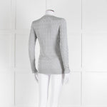 Ralph Lauren Silver Cable Knit Cardigan