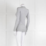 Ralph Lauren Silver Cable Knit Cardigan