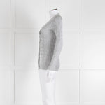 Ralph Lauren Silver Cable Knit Cardigan