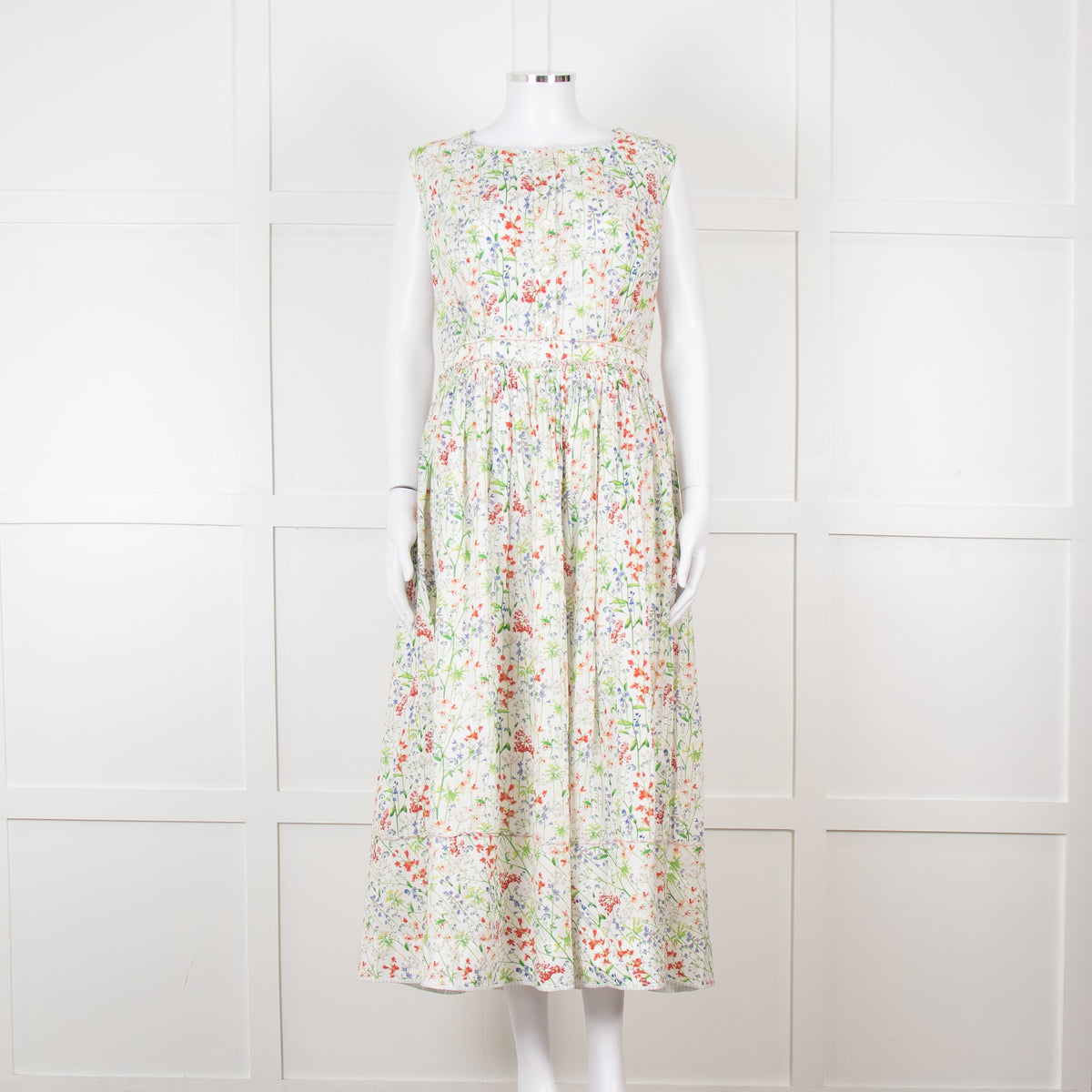 HIGH Wild Flower Print Sleeveless Cotton Dress