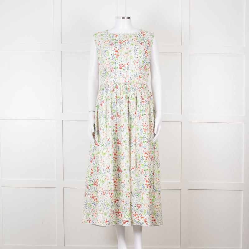 HIGH Wild Flower Print Sleeveless Cotton Dress