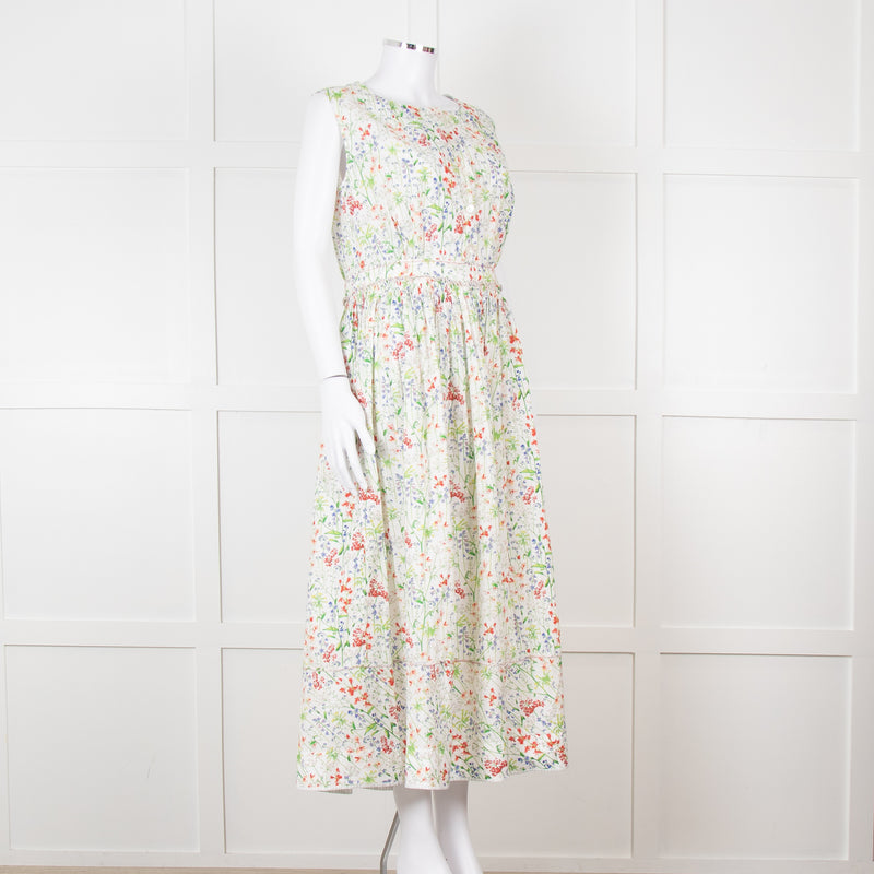 HIGH Wild Flower Print Sleeveless Cotton Dress