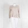 Fabiana Filippi Beige Cashmere Mix Jumper With Silver Bead Detail