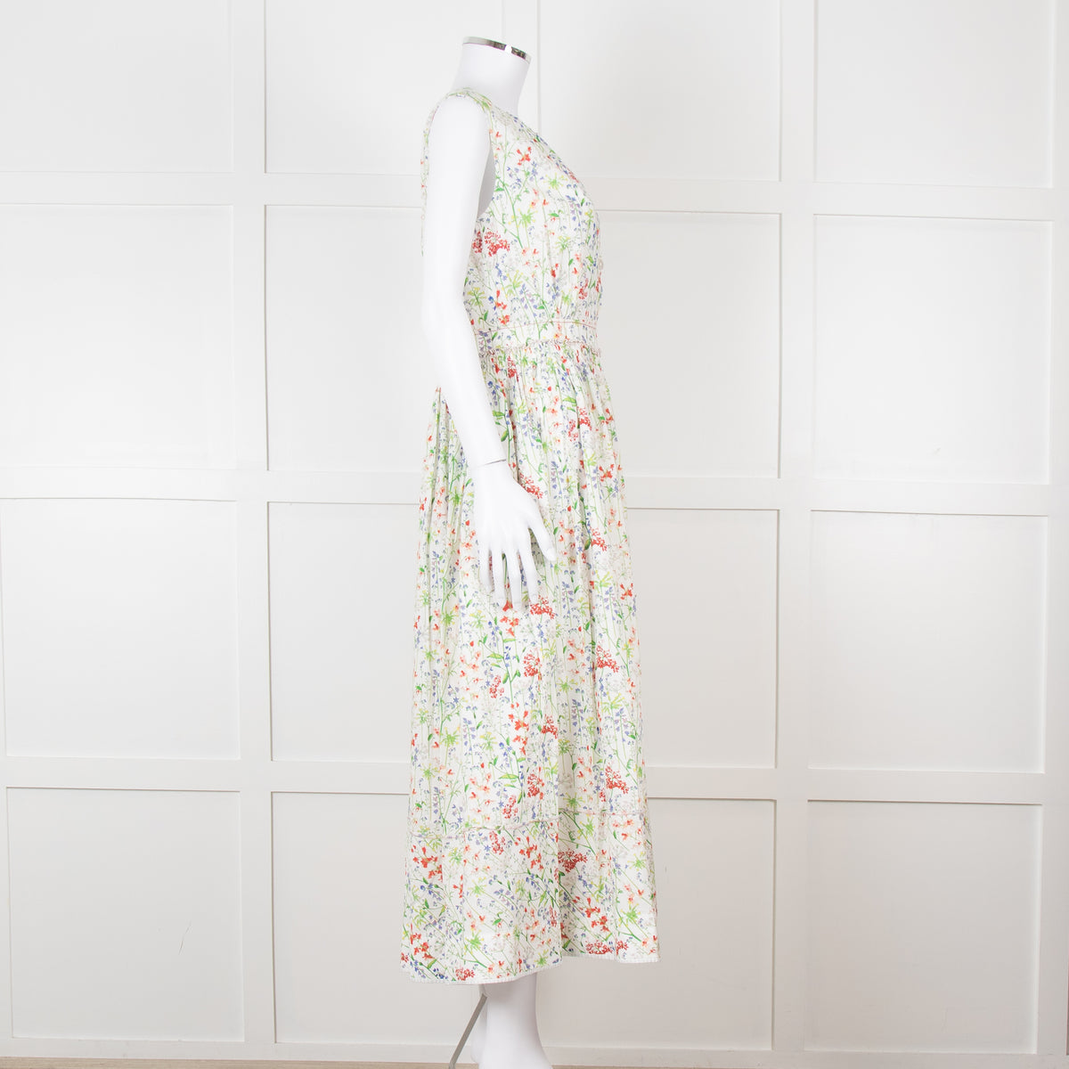 HIGH Wild Flower Print Sleeveless Cotton Dress