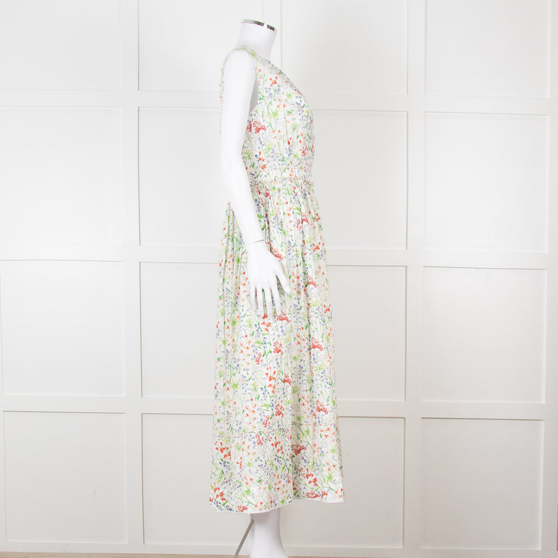 HIGH Wild Flower Print Sleeveless Cotton Dress