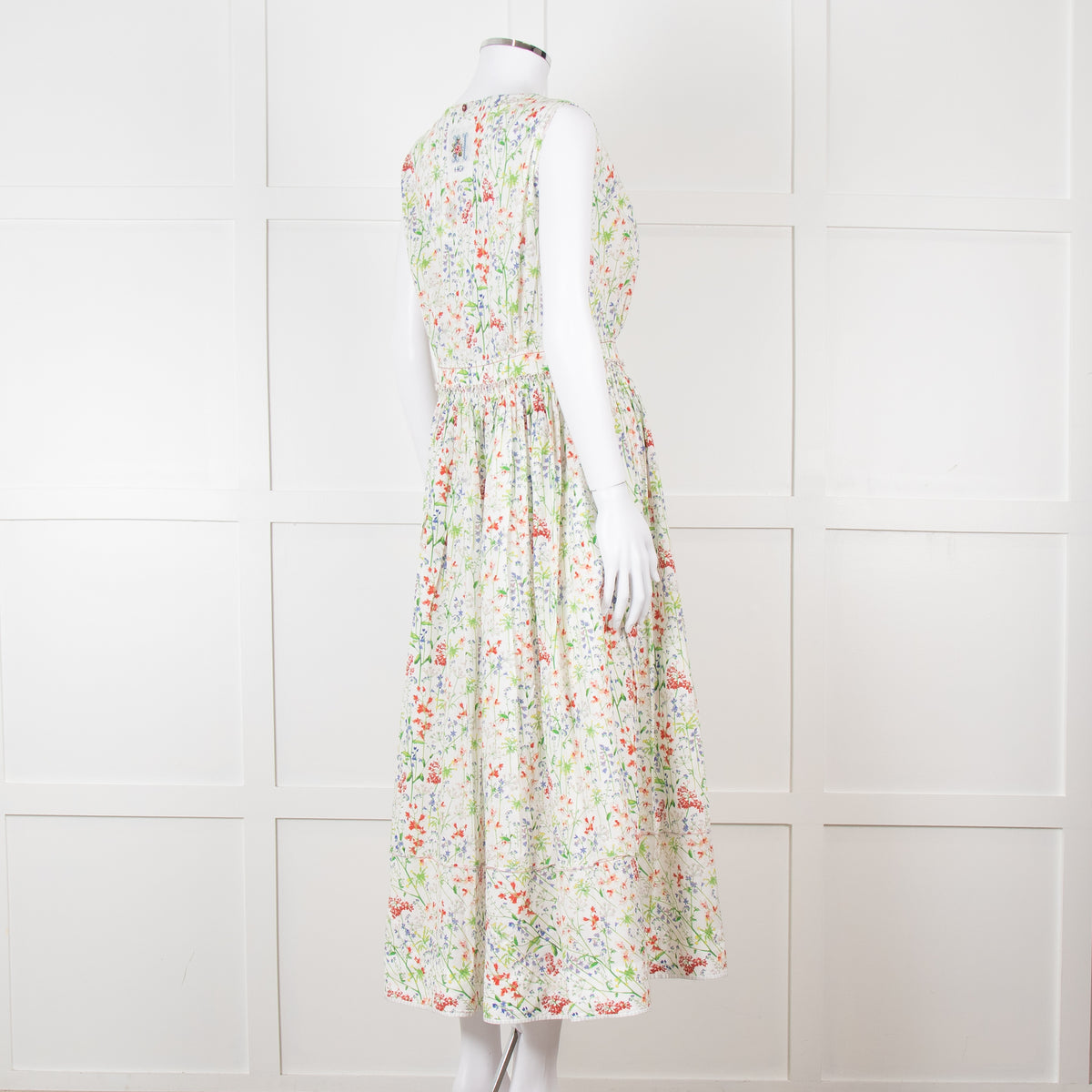 HIGH Wild Flower Print Sleeveless Cotton Dress