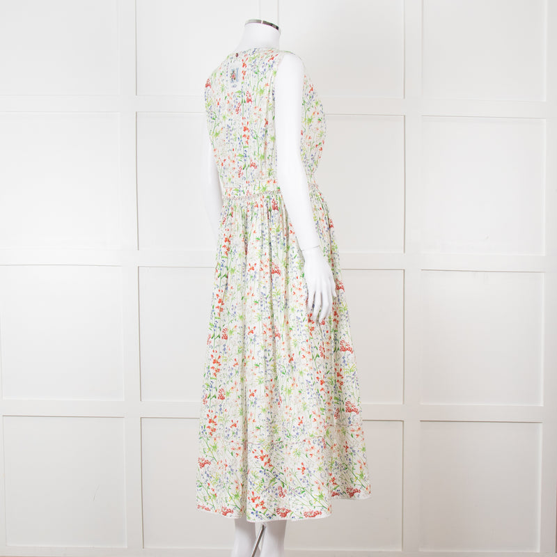 HIGH Wild Flower Print Sleeveless Cotton Dress