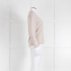 Fabiana Filippi Beige Cashmere Mix Jumper With Silver Bead Detail
