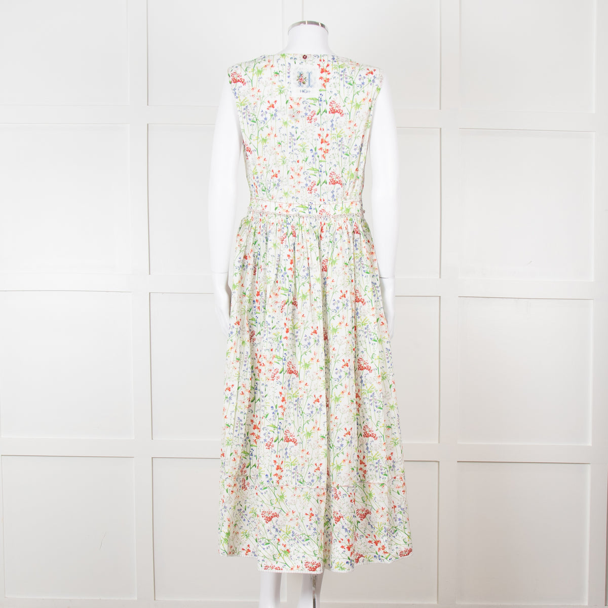 HIGH Wild Flower Print Sleeveless Cotton Dress