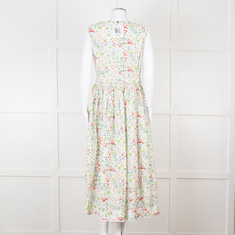 HIGH Wild Flower Print Sleeveless Cotton Dress