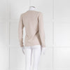 Fabiana Filippi Beige Cashmere Mix Jumper With Silver Bead Detail