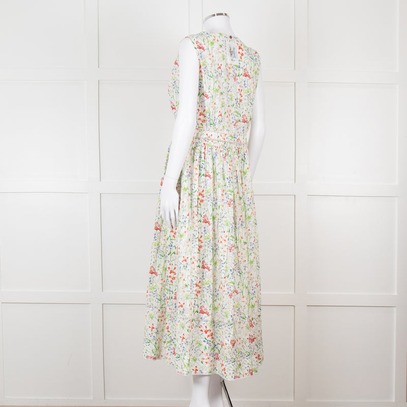 HIGH Wild Flower Print Sleeveless Cotton Dress