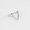 Unbranded 18ct White Gold Diamond Open Heart Ring