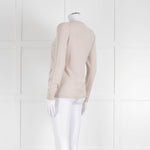 Fabiana Filippi Beige Cashmere Mix Jumper With Silver Bead Detail