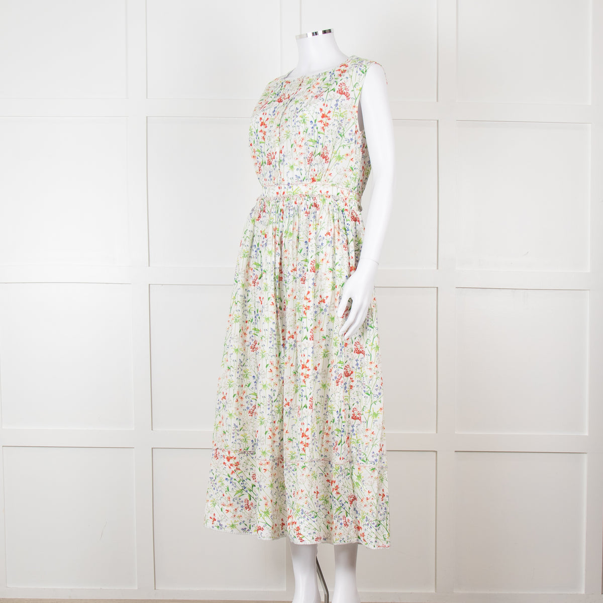 HIGH Wild Flower Print Sleeveless Cotton Dress