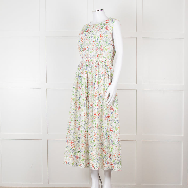 HIGH Wild Flower Print Sleeveless Cotton Dress