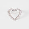 Unbranded 18ct White Gold Diamond Open Heart Ring