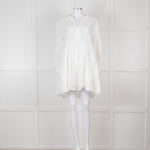 Rails White Cotton Broderie Tiered Mini Dress