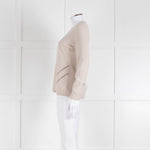 Fabiana Filippi Beige Cashmere Mix Jumper With Silver Bead Detail