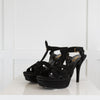 Yves Saint Laurent Black Sparkle Tribute Heels