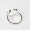 Unbranded 18ct White Gold Diamond Open Heart Ring