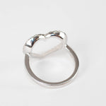 Unbranded 18ct White Gold Diamond Open Heart Ring