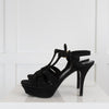 Yves Saint Laurent Black Sparkle Tribute Heels