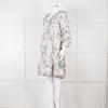 Jeff Beige and Black Patterned Linen Mini Dress