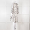 Jeff Beige and Black Patterned Linen Mini Dress