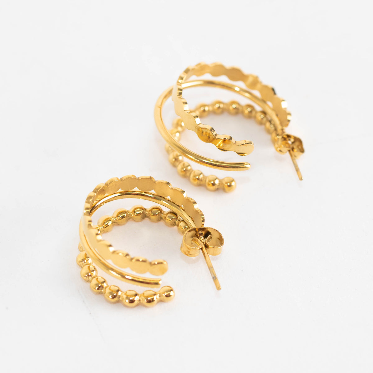 Sahira Gold Sienna Tri Hoop