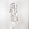 Jeff Beige and Black Patterned Linen Mini Dress