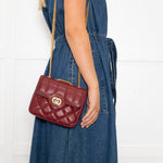 Gucci Red Deco Mini Quilted Leather Shoulder Bag