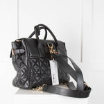 Mulberry Black Cara Delevingne Convertible Quilted Bag