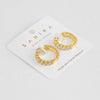 Sahira Piper Gold Cubic Zirconia 18mm Hoops