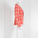 Smythe Orange Check Blazer With Gold Buttons