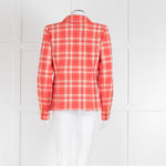 Smythe Orange Check Blazer With Gold Buttons