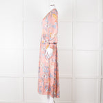 Dea Kudibal Blue and Pink Silk Tiered Maxi Dress