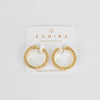 Sahira Gold Piper Cubic Zirconia 25mm Hoops