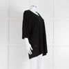 Max Mara Black V Neck Jersey Top