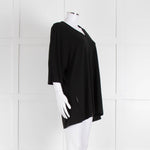 Max Mara Black V Neck Jersey Top