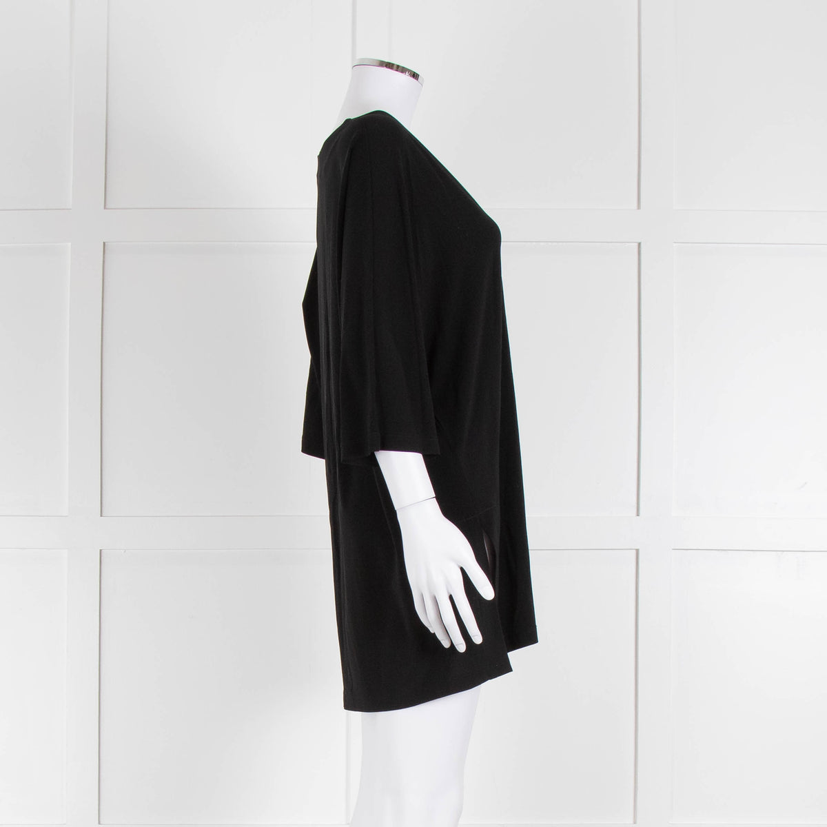 Max Mara Black V Neck Jersey Top