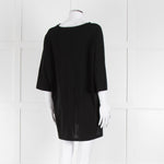 Max Mara Black V Neck Jersey Top