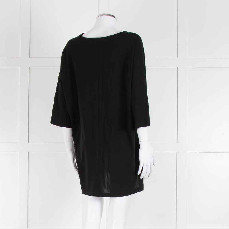 Max Mara Black V Neck Jersey Top