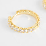 Sahira Gold Piper Cubic Zirconia 25mm Hoops