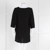 Max Mara Black V Neck Jersey Top